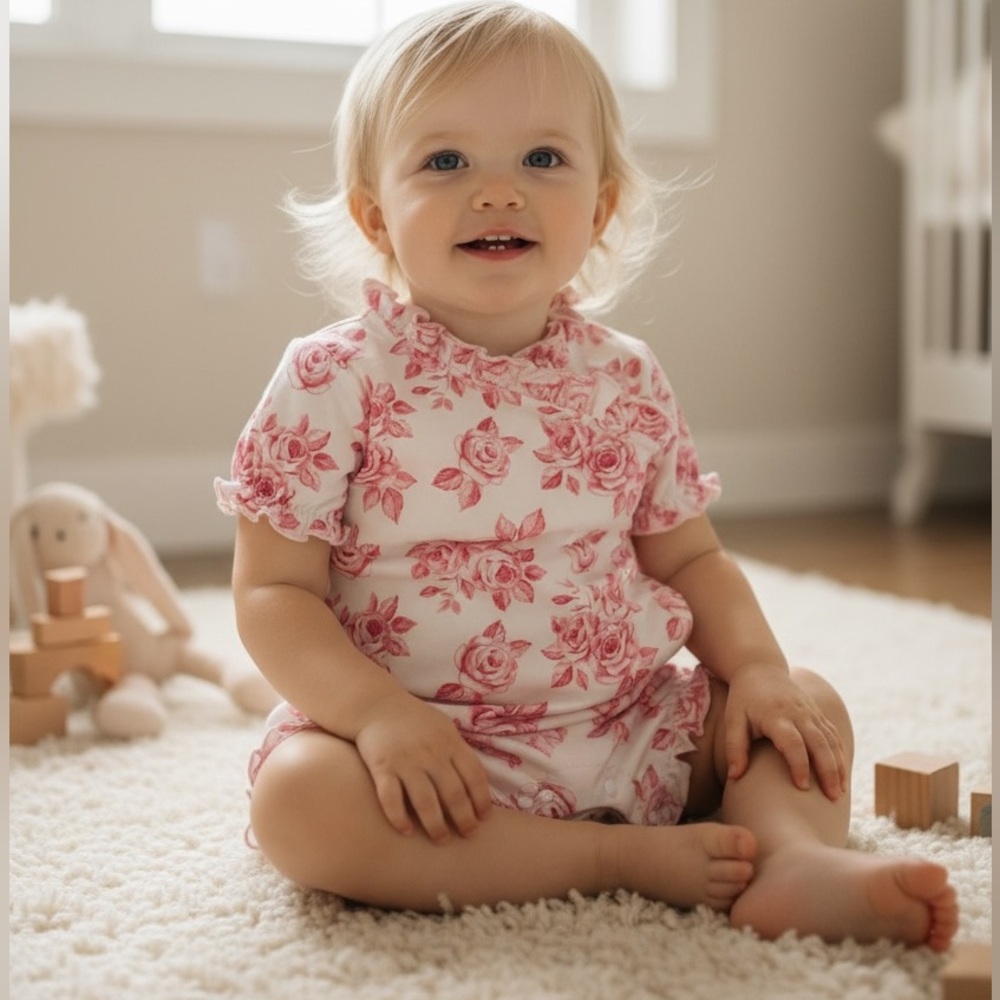 NWT SweetHoney Pink Rose Baby Outfit 2T
